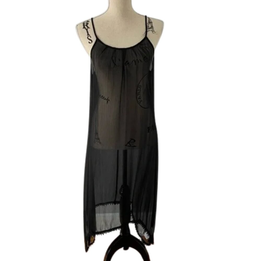 Old Navy Sheer Black Beach Coverup Dress Size Small
